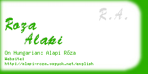 roza alapi business card